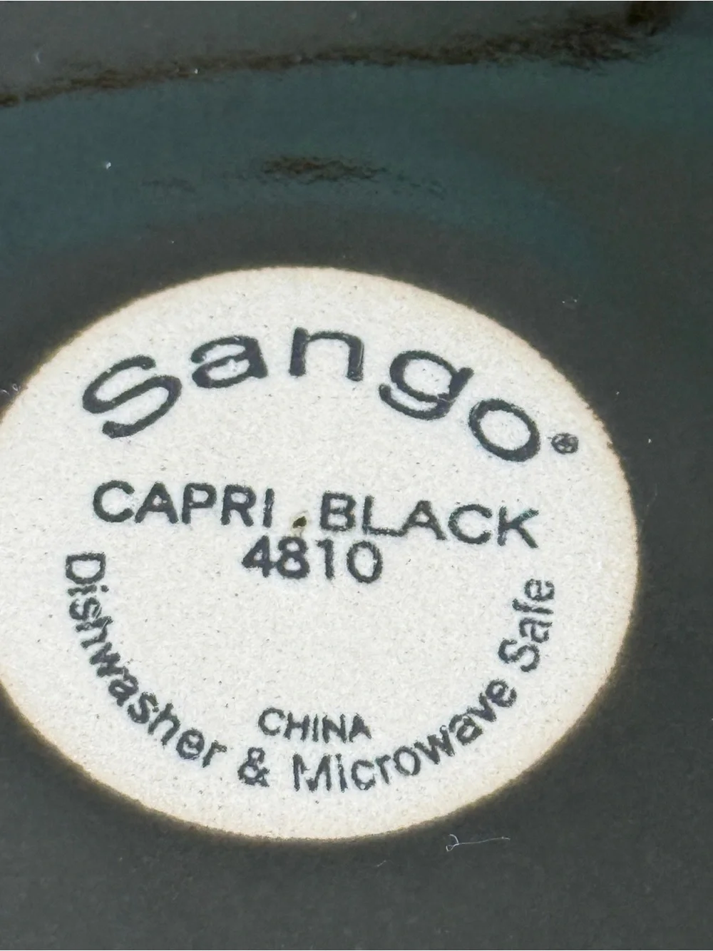 Sango Capri Black 4810 Salad Dessert Plates 7 5/8” Set 4